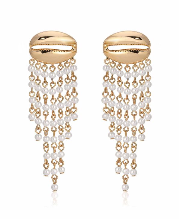 エティカ レディース アクセサリー ピアス・イヤリング ETTIKA Mykonoshell Danglearrings Gold ゴールド｜ReVida 店