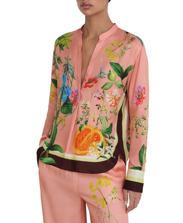 レイス レディース トップス シャツ プリント REISS Women's Miloscarf Printo pink ピンク｜ReVida 店