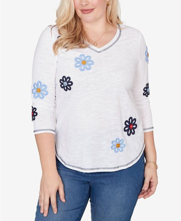 アルフレッド ダナー レディース トップス シャツ フラワー柄 フラワー Alfredunner Women's Port Sidembellished Floral Button Top White ホワイト|ReVida 店