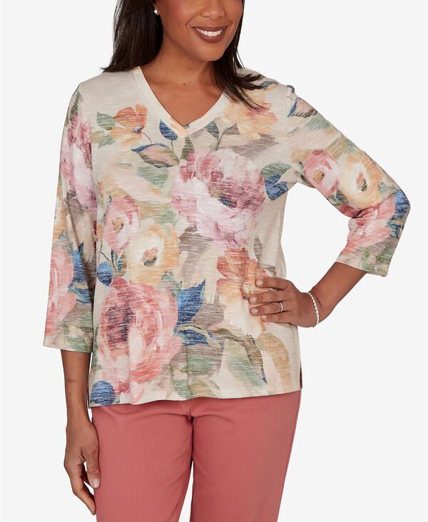 アルフレッド ダナー レディース トップス シャツ Vネック ニット Alfredunner Women's Camden Market Bold Roses V-Necknitop Rosewood Multi マルチカラー|ReVida 店