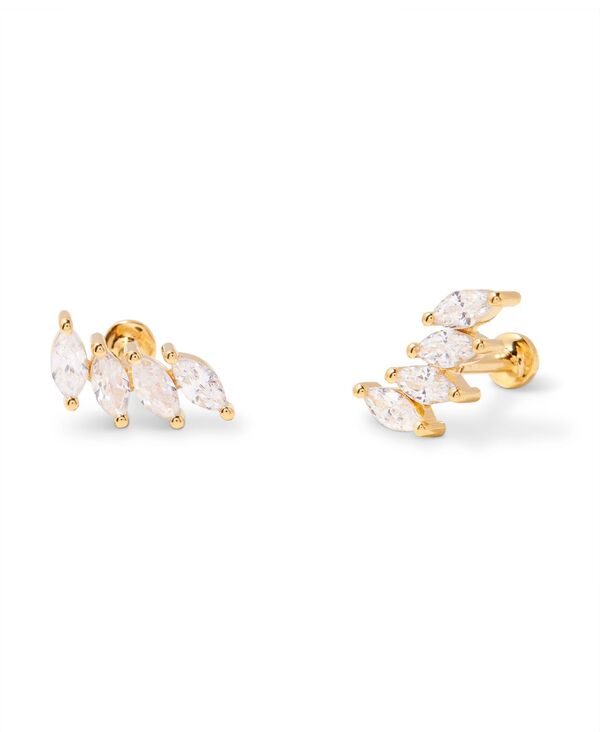 ブルックアンドヨーク レディース アクセサリー ピアス・イヤリング brook & york Zola Four Marquise Flat Back Earrin gold ゴールド|ReVida 店