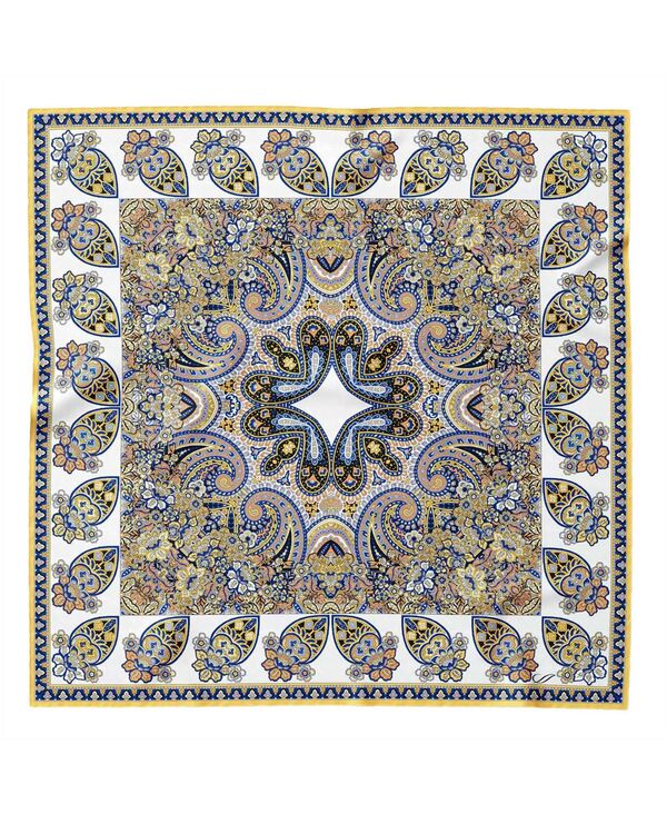 エリザベッタ メンズ アクセサリー ネクタイ シルク Elizabetta Torino - Silk Pocket Square for Men Blue ブルー|ReVida 店
