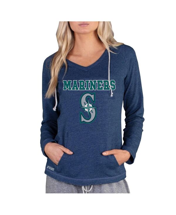 コンセプツ スポーツ レディース アウター パーカー・スウェット パイル Conceptsport Women\'s Navy Seattle Mariners Mainstream Terry Long Sleeve Hoodie Navy ネイビー|ReVida 店