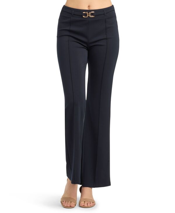ビーシーエックス レディース ボトムス カジュアルパンツ スキューバ BCX Juniors' Wide-Leg Scuba Pants Navy ネイビー|ReVida 店