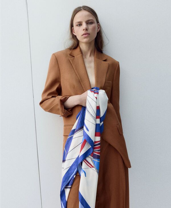 マンゴ レディース アウター ジャケット・ブルゾン ブレザー MANGO Women'straight-Fit Suit Blazerusset|ReVida 店
