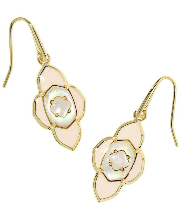 ケンドラスコット レディース アクセサリー ピアス・イヤリング Kendra Scott 14k Gold-Plated Abbie Medallion Small Drop Earrings Gold/Light Pink ピンク|ReVida 店