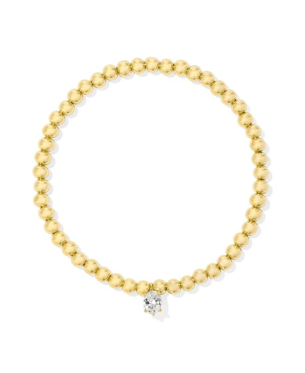 ケンドラスコット レディース アクセサリー ブレスレット・バングル・アンクレット Kendra Scott Cailin Cubic Zirconia Stretch Bracelet Gold/Crystal ゴールド|ReVida 店