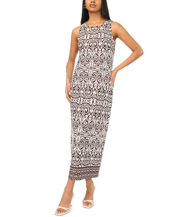 ミスク レディース トップス ワンピース マキシ MSK Women's Keyhole Back Maxi Dress Chicory Coffee コーヒー|ReVida 店