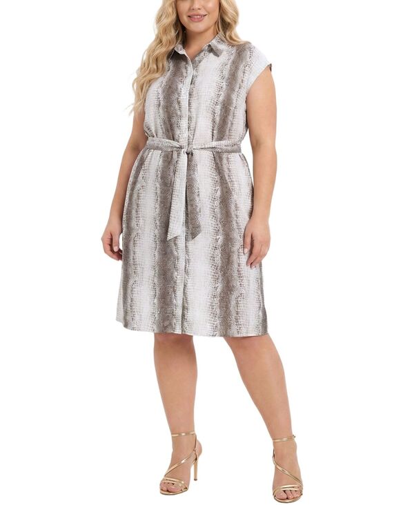 ニューヨークコレクション レディース トップス ワンピース プラスサイズ ノースリーブ NY Collection Plusize Sleeveless Beltedress Danari｜ReVida 店