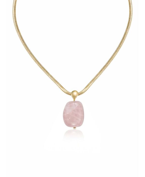 エティカ レディース アクセサリー ネックレス・チョーカー・ペンダントトップ レース ETTIKA Gold-Plated Rose Pendant Snake Chainecklace Rose ゴールド｜ReVida 店