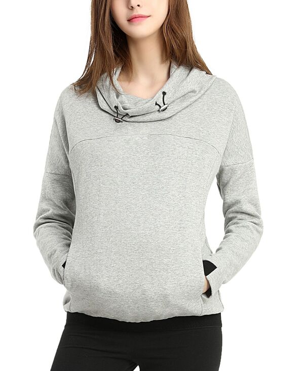 キミアンドカイ レディース アウター パーカー・スウェット シャツ マタニティ kimi + kai Maternity Cowl Neck Nursing Hoodie Sweatshirt Gray グレー|ReVida 店
