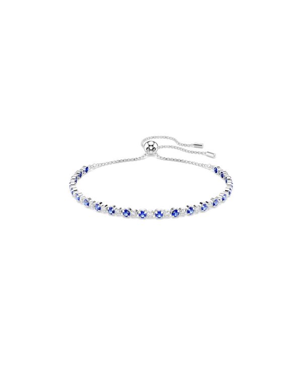 スワロフスキー レディース アクセサリー ブレスレット・バングル・アンクレット Swarovski Swaroski Matrix Rhodium Plated Tennis Bracelet Blue ブルー|ReVida 店