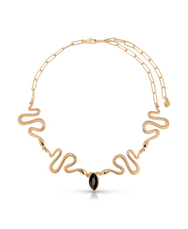 エティカ レディース アクセサリー ネックレス・チョーカー・ペンダントトップ レース ETTIKA Gold Plated Serpentina Choker Necklaces Black ブラック｜ReVida 店 28,712円