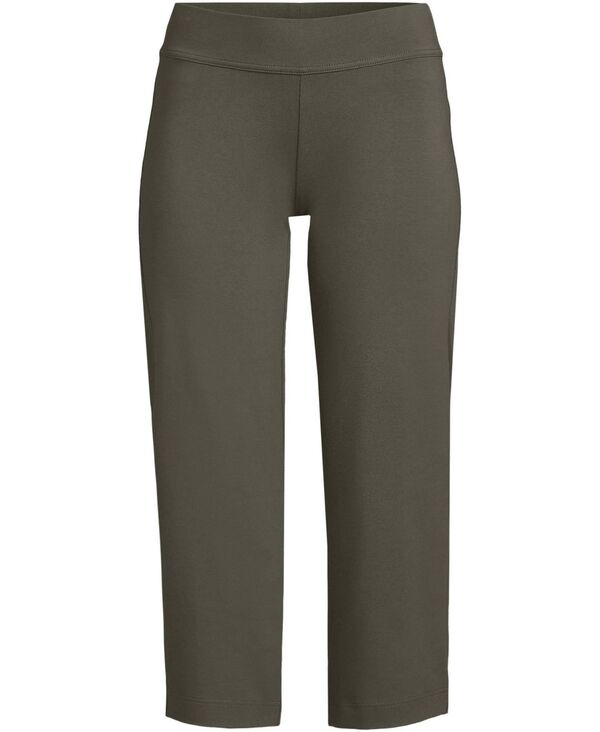 ランズエンド レディース ボトムス カジュアルパンツ Lands' End Women'starfish Mid Rise Pull On Cropants Forest moss フォレスト｜ReVida 店