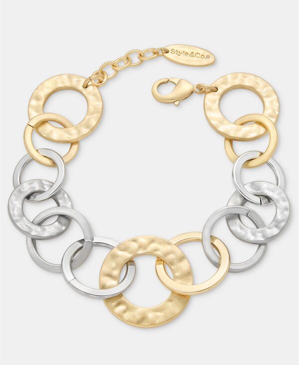 スタイルアンドコー レディース アクセサリー ブレスレット・バングル・アンクレット Style & Co Two-Tone Link Chain Bracelet Multi マルチカラー｜ReVida 店