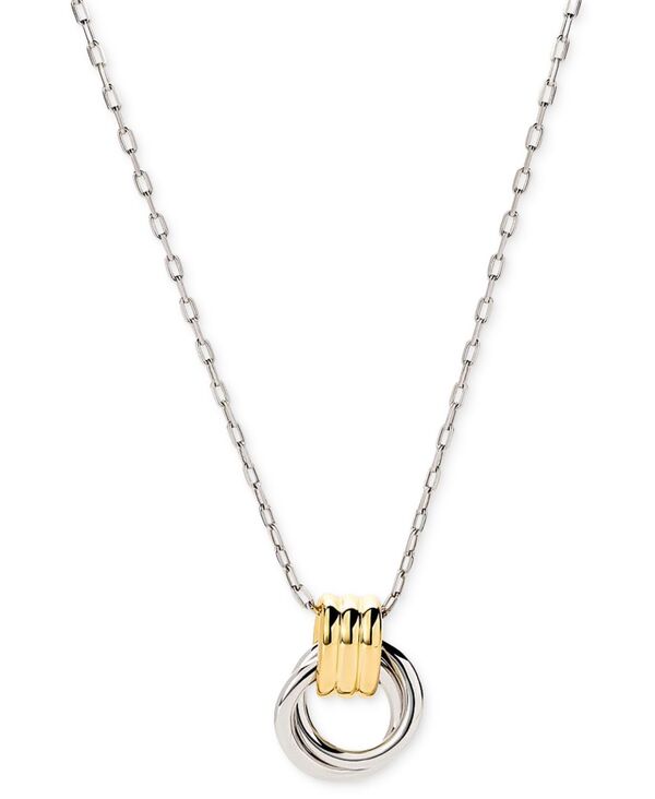アナルイサ レディース アクセサリー ネックレス・チョーカー・ペンダントトップ レース Ana Luisa Palmer Two-Tone Hoops Necklace Silver シルバー｜ReVida 店