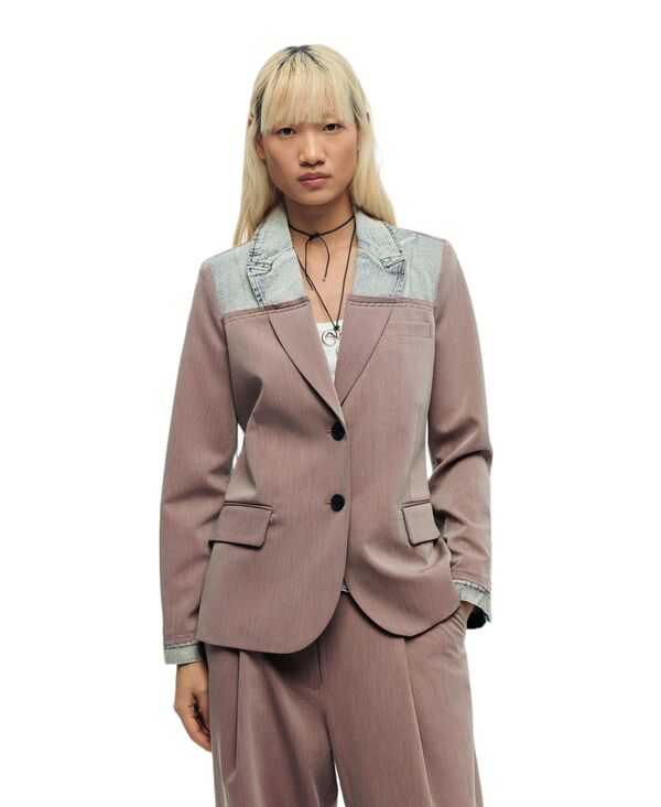 デジグアル レディース アウター ジャケット・ブルゾン コート ブレザー Desigual Women's blazer coat Pink ピンク|ReVida 店