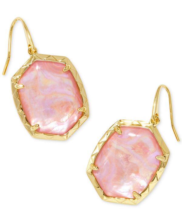 ケンドラスコット レディース アクセサリー ピアス・イヤリング Kendra Scott Imitation Pearl 14k Gold Plated Over Brass Daphne Drop Earrings Light Pink Iridescent Abalone ピンク|ReVida 店