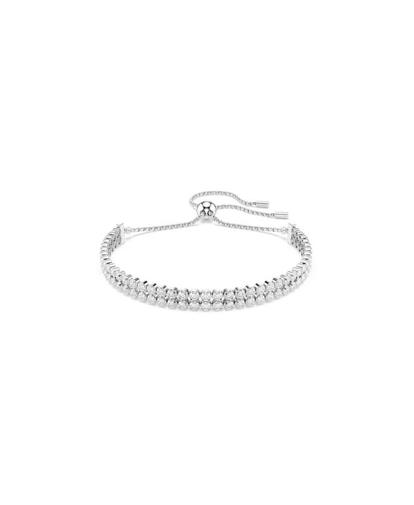 スワロフスキー レディース アクセサリー ブレスレット・バングル・アンクレット Swarovski Matrix Round Cut White Rhodium Plated Tennis Bracelet White ホワイト｜ReVida 店