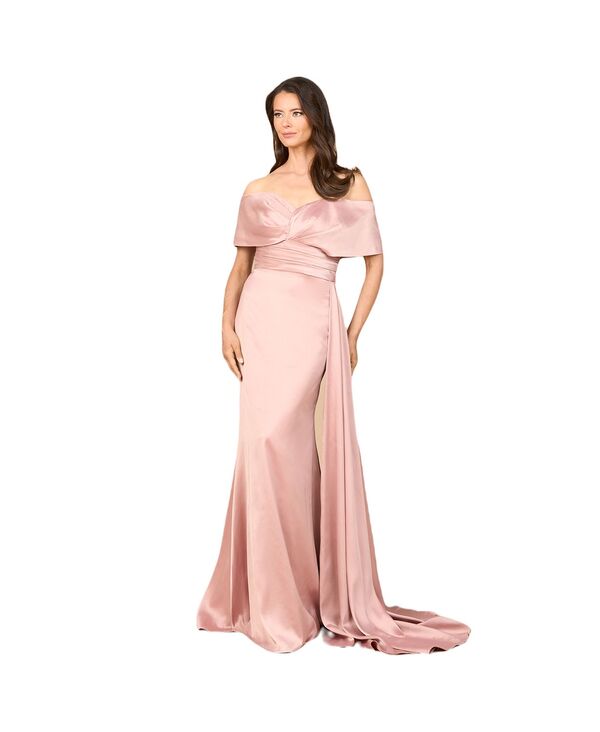 ララ レディース トップス ワンピース サテン Lara Women's Off Shoulder Satin Dress Blush ブラッシュ｜ReVida 店 80,190円