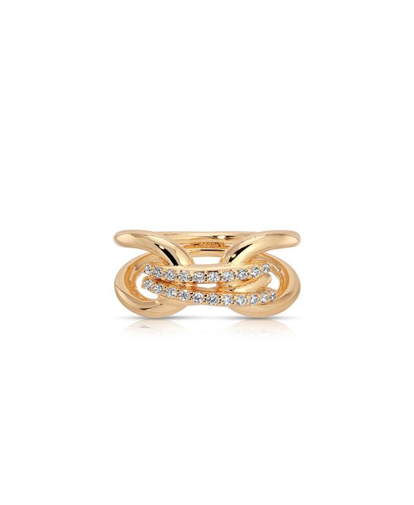 エティカ レディース アクセサリー リング ETTIKA Gold Platedouble Sparkle Rin gold ゴールド｜ReVida 店