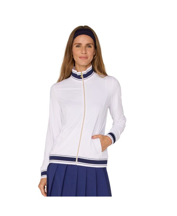 G ライフスタイルクロージング レディース アウター ジャケット・ブルゾン G Lifestyle Clothing Rib Trim Jacket White ホワイト｜ReVida 店 27,170円