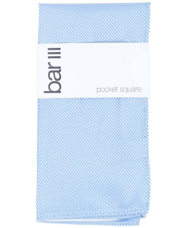 バースリー メンズ アクセサリー ネクタイ Bar III Men's Flemming Solid Pocket Square Blue ブルー｜ReVida 店