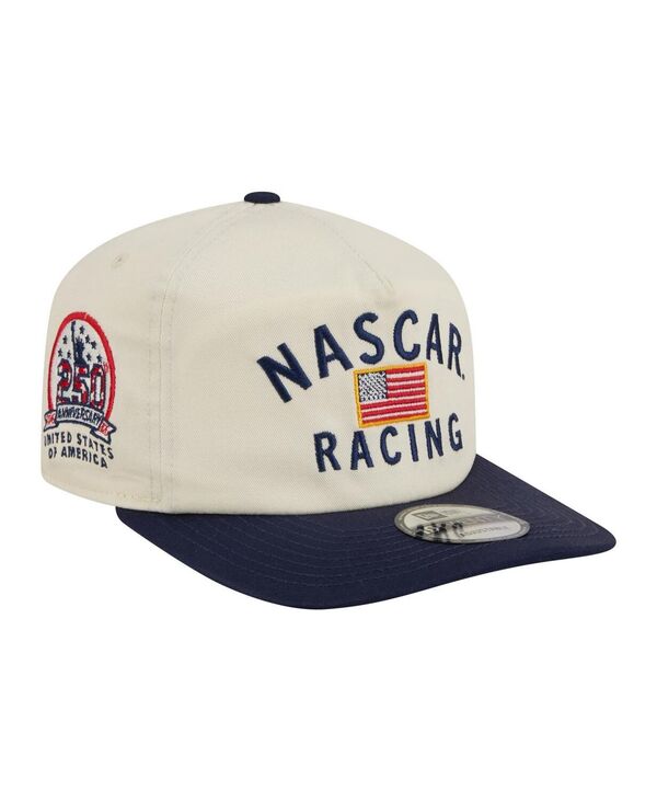 ニューエラ メンズ アクセサリー 帽子 New Era Men's Cream/Navy NASCAR Flag 19TWENTY Adjustable Hat Cream Navy クリーム|ReVida 店