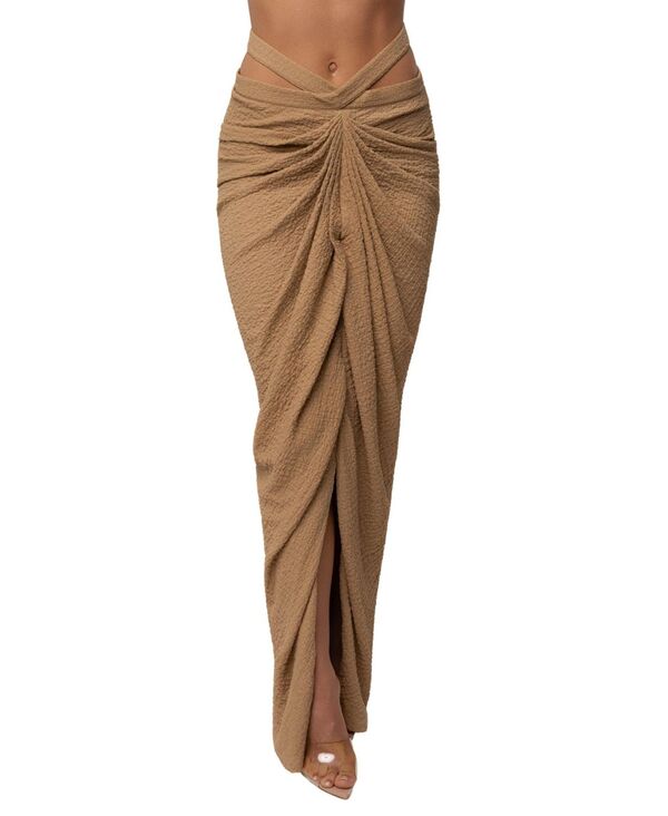 ジェイラックスレーベル レディース ボトムスカート マキシ JLUXLABEL Women's Cabana Slit Maxi Skirt Beige ベージュ|ReVida 店