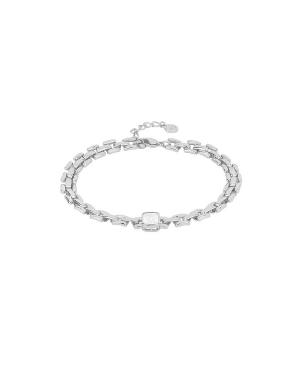 アンドノウディス レディース アクセサリー ブレスレット・バングル・アンクレット And Now This Cubic Zirconia Watch Band Link Bracelet Silver シルバー|ReVida 店