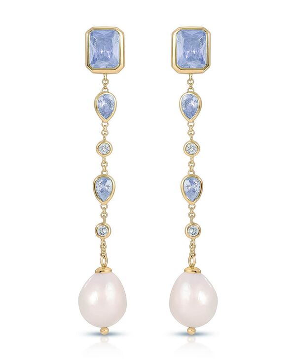 エティカ レディース アクセサリー ピアス・イヤリング ETTIKA Gleaming Blue Gem Linearrings Blue ブルー|ReVida 店