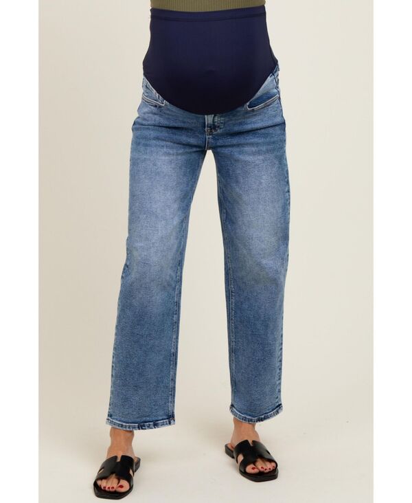 ピンクブラッシュ レディース ボトムス デニムパンツ アンクル ジーンズ Pinkblush Women's Blue Slim Ankle Barreleg Jeans Blue ブルー｜ReVida 店