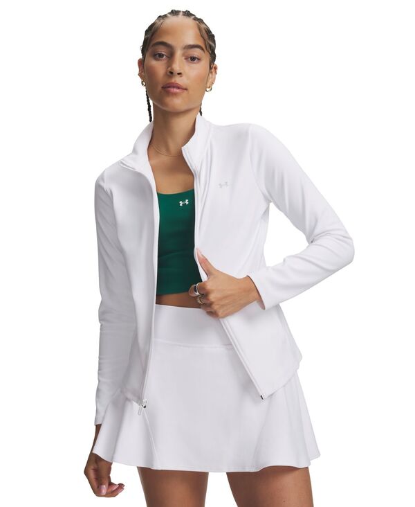 アンダーアーマー レディース アウター ジャケット・ブルゾン クルーネック Under Armour Women's Motion Crewneck Jacket White / Halo Gray ホワイト|ReVida 店