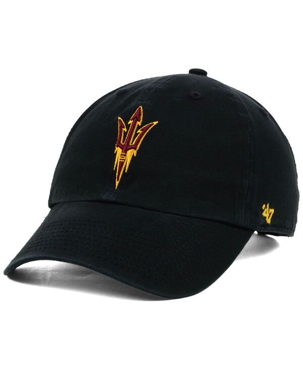 47 ブランド レディース アクセサリー 帽子 キャップ \'47 Brand Arizona State Sun Devils Clean-Up Cap Black ブラック｜ReVida 店