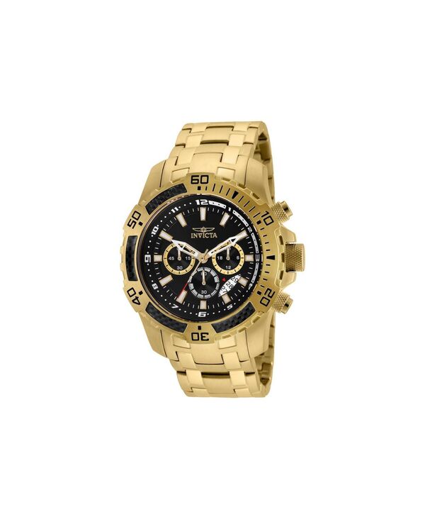 インビクタ メンズ アクセサリー 腕時計 Invicta Men's 24855 Pro Diver Quartz Chronograph Black Dial Watch Black ブラック|ReVida 店