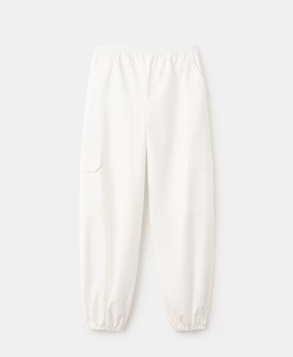マンゴ レディース ボトムス カジュアルパンツ カーゴパンツ MANGO Women's Baggy Cargo Pants White ホワイト｜ReVida 店