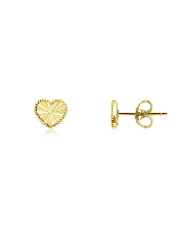 ザ・ラブリー レディース アクセサリー ピアス・イヤリング The Lovery Fluted Gold Heart Stud Earrings 14K Gold ゴールド｜ReVida 店 58,740円