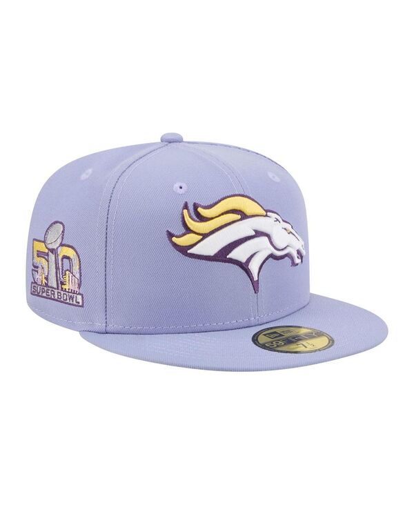 ニューエラ メンズ アクセサリー 帽子 New Era Men's Light Purple Denver Broncos Lavender Bloom 59FIFTY Fitted Hat Light Purple パープル|ReVida 店