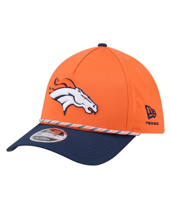 ニューエラ メンズ アクセサリー 帽子 New Era Men's Orange/Navy Denver Broncos Rope M-Crown A-Frame 39THIRTY Flex Hat Orange Navy ネイビー|ReVida 店