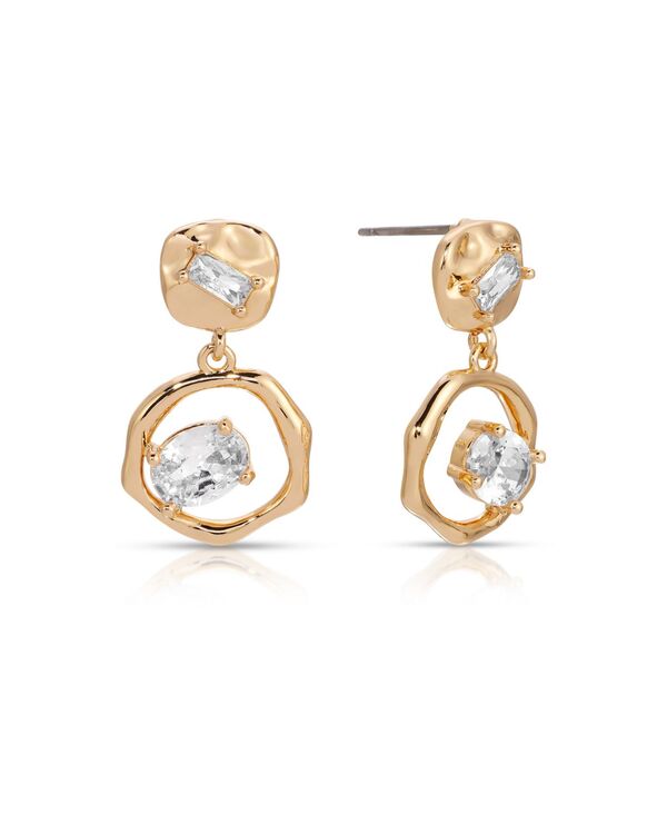 エティカ レディース アクセサリー ピアス・イヤリング ETTIKA Organic Shape 18k Gold Plated Crystal Earrings Gold ゴールド｜ReVida 店 12,030円