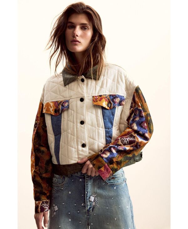 デジグアル レディース アウター ジャケット・ブルゾン Desigual Women's Trucker jacket M. Christian Lacroix White ホワイト｜ReVida 店