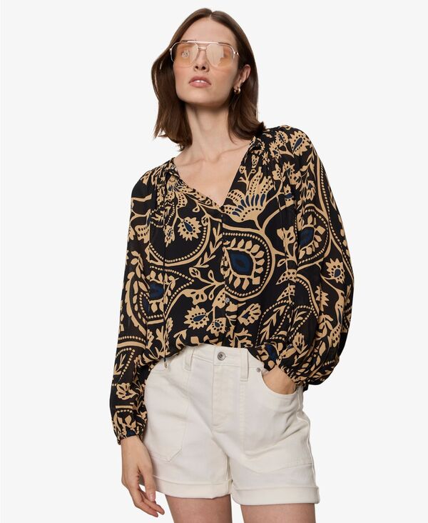 サンクチュアリー レディース トップス シャツ プリント ブラウス Sanctuary Women's Printed Split Neck Blouse Shapeshift|ReVida 店