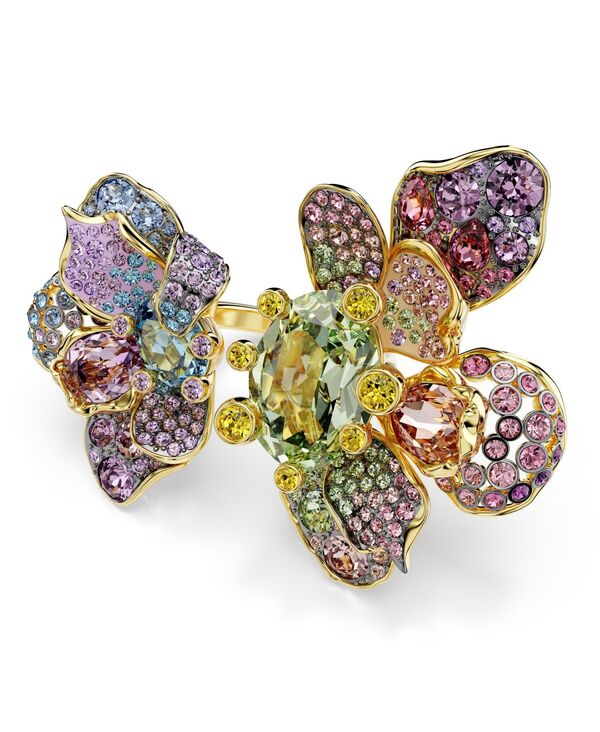 スワロフスキー レディース アクセサリー リング Swarovskidyllia Mixed Metal Finish Flowering Multicolo red マルチカラー|ReVida 店