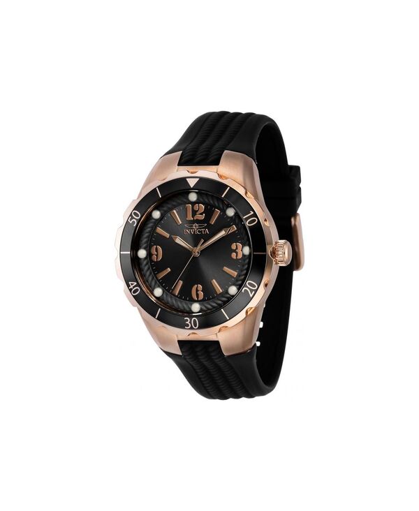 インビクタ レディース アクセサリー 腕時計 Tシャツ Invicta Women's 40313 Angel Quartz 3 Handial Stainlessteel Watch Black ブラック｜ReVida 店