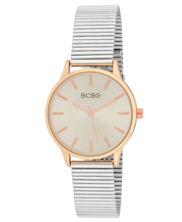 ビーシビージー レディース アクセサリー 腕時計 Tシャツ BCBG Women's Quartz Round Rose Gold Stainlessteel; 34mm Two Tone ゴールド|ReVida 店