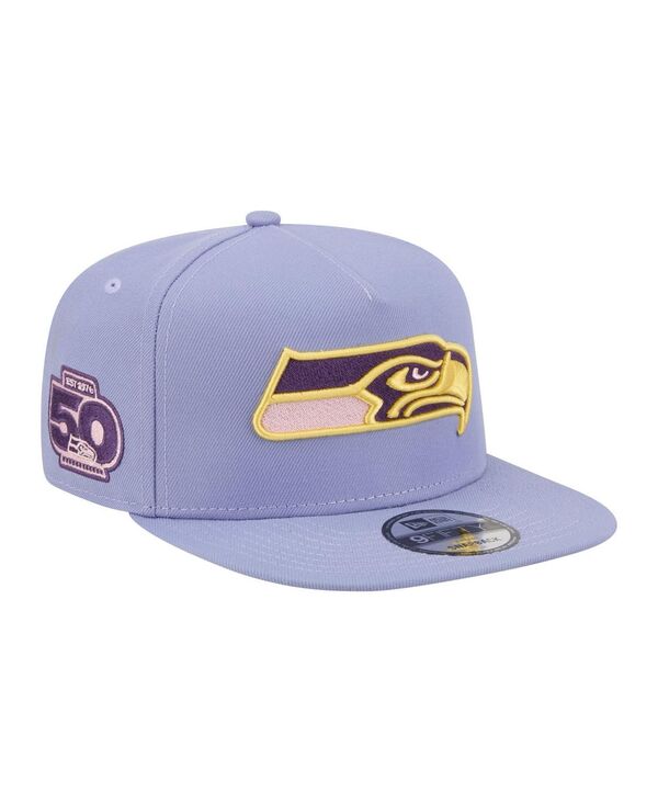 ニューエラ メンズ アクセサリー 帽子 New Era Men's Lavender Seattle Seahawks Bloom A-Frame 9FIFTY Snapback Hat Lavender ラベンダー｜ReVida 店