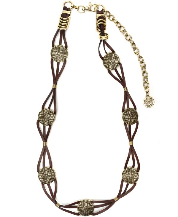 ヴィンスカムート レディース アクセサリー ベルト レース Vince Camuto Braided Casting Laced Chain Belt Chocolate チョコレート｜ReVida 店