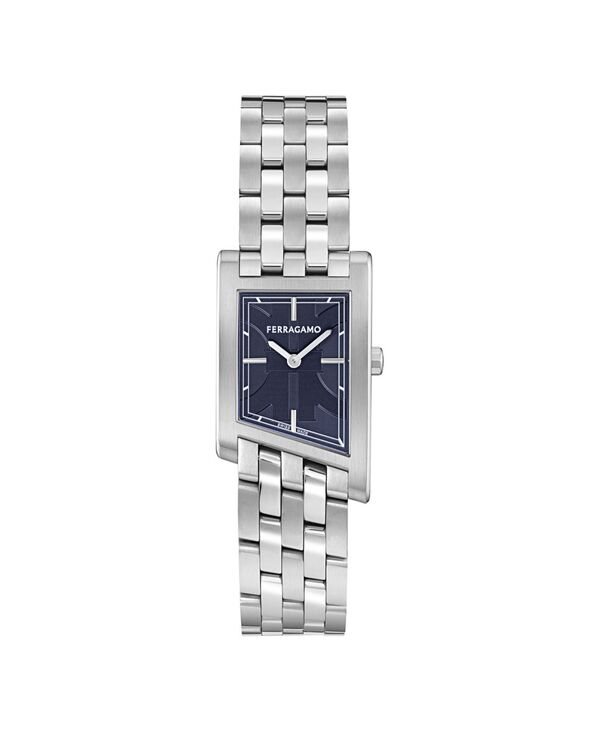 フェラガモ メンズ アクセサリー 腕時計 Tシャツ Ferragamo Men's Asymetrique Silver Stainlessteel Bracelet Watch 39mm x 24mm Stainlessteel シルバー｜ReVida 店