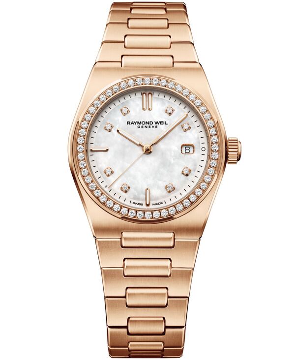 レイモンド ウィル レディース アクセサリー 腕時計 Tシャツ Raymond Weil Women's Rose Gold-Tone Stainlessteel Watch 30mm Rose Gold ゴールド｜ReVida 店