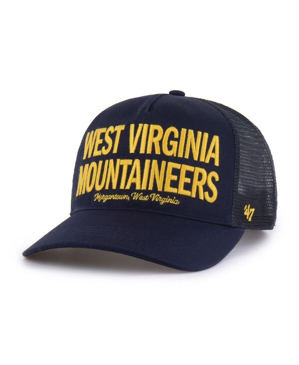 47 ブランド メンズ アクセサリー 帽子 '47 Brand Men's Navy West Virginia Mountaineers Contemporary Hitch Trucker Adjustable Hat Navy ネイビー｜ReVida 店
